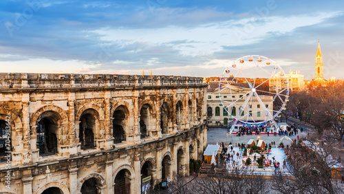 Arènes de Nîmes et grande roue