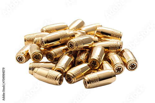 Bullets and shell bullets isolated on a Transparent background. Generative AI