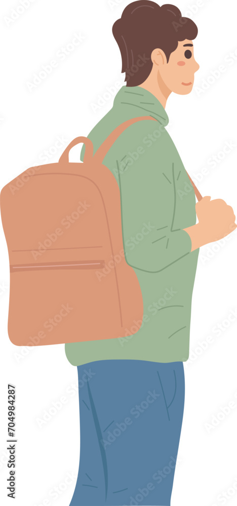 Male Traveler with Tourist Travel Character Illustration Graphic Cartoon Art Male Traveler with Tourist Travel Character Illustration Graphic Cartoon Art