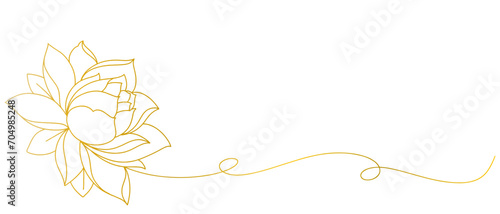 Lotus flower line art style, Vesak day elements vector eps 10