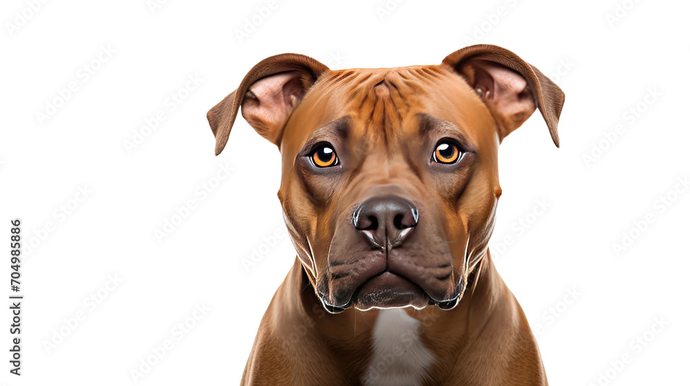 American Staffordshire dog isolated on a transparent background