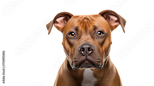 American Staffordshire dog isolated on a transparent background