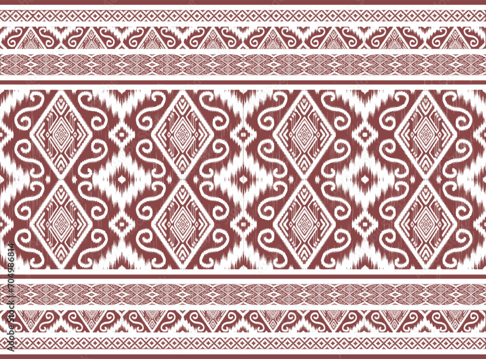  Ikat cream fabric pattern with stripes pixel Abstract Aztec symbol illustration geometric shape vector pattern Ethic nature native tribal work background backdrop wallpaper print textile clothing fas