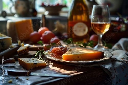 Cheese and Wine Composition