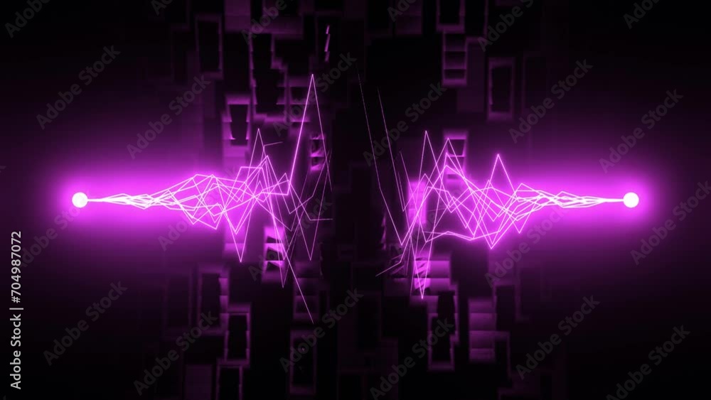 Electric Arc On Black Background Seamless Loop Animation Thunder