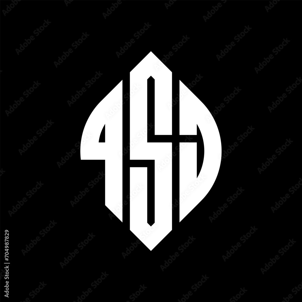 QSJ letter logo design with polygon shape. QSJ polygon and cube shape logo design. QSJ hexagon vector logo template white and black colors. QSJ monogram, business and real estate logo. QSJ letter logo design with polygon shape. QSJ polygon and cube shape logo design. QSJ hexagon vector logo template white and black colors. QSJ monogram, business and real estate logo.