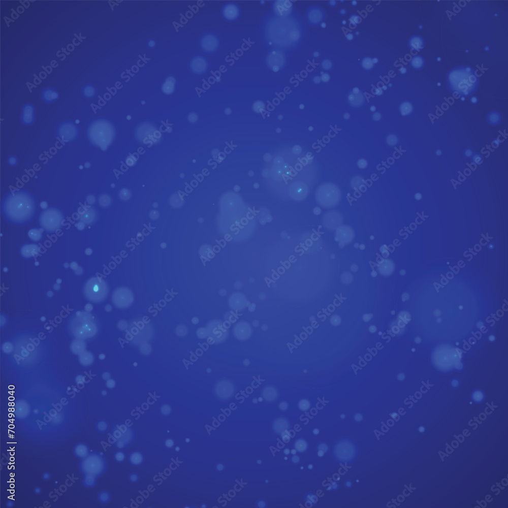 Glittery round bokeh background with blue gradation