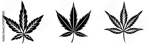 Black and white sketch of cannabis 