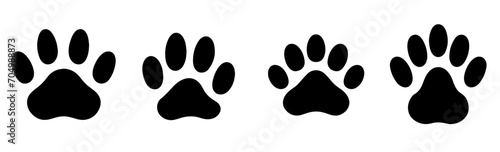 Black and white sketch of animal footprint 