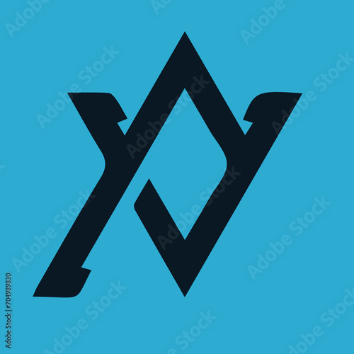 letter AV design logo