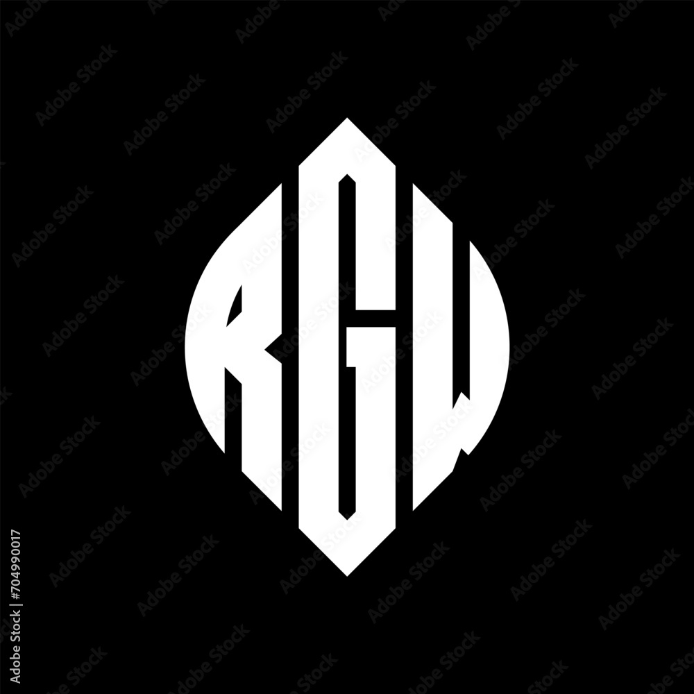 RGW circle letter logo design with circle and ellipse shape. RGW ellipse letters with typographic style. The three initials form a circle logo. RGW circle emblem abstract monogram letter mark vector. RGW circle letter logo design with circle and ellipse shape. RGW ellipse letters with typographic style. The three initials form a circle logo. RGW circle emblem abstract monogram letter mark vector.