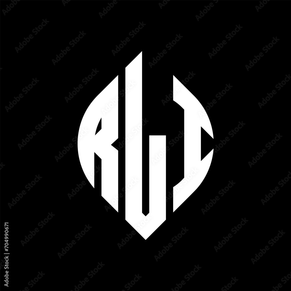 RLI circle letter logo design with circle and ellipse shape. RLI ellipse letters with typographic style. The three initials form a circle logo. RLI circle emblem abstract monogram letter mark vector. RLI circle letter logo design with circle and ellipse shape. RLI ellipse letters with typographic style. The three initials form a circle logo. RLI circle emblem abstract monogram letter mark vector.
