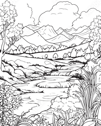 river coloring page