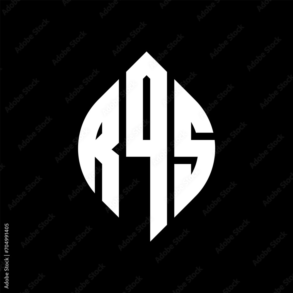 RQS circle letter logo design with circle and ellipse shape. RQS ellipse letters with typographic style. The three initials form a circle logo. RQS circle emblem abstract monogram letter mark vector. RQS circle letter logo design with circle and ellipse shape. RQS ellipse letters with typographic style. The three initials form a circle logo. RQS circle emblem abstract monogram letter mark vector.
