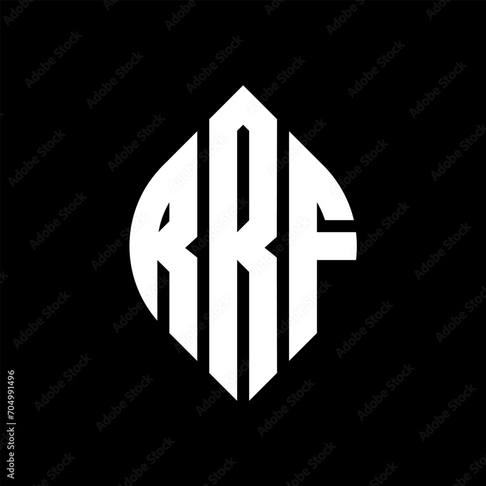 RRF circle letter logo design with circle and ellipse shape. RRF ellipse letters with typographic style. The three initials form a circle logo. RRF circle emblem abstract monogram letter mark vector. RRF circle letter logo design with circle and ellipse shape. RRF ellipse letters with typographic style. The three initials form a circle logo. RRF circle emblem abstract monogram letter mark vector.