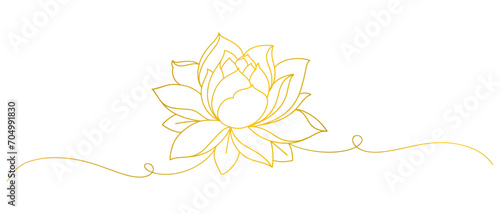 Lotus flower line art style , Vesak day elements vector eps