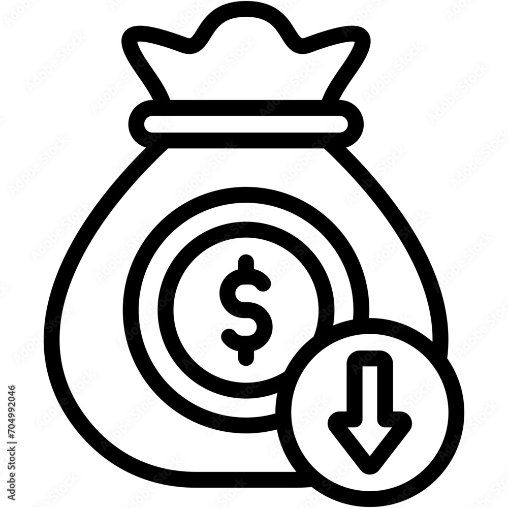 Decrease Capital Icon Decrease Capital Icon