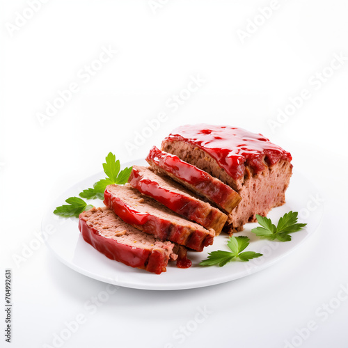 slices of meatloaf on a plate
