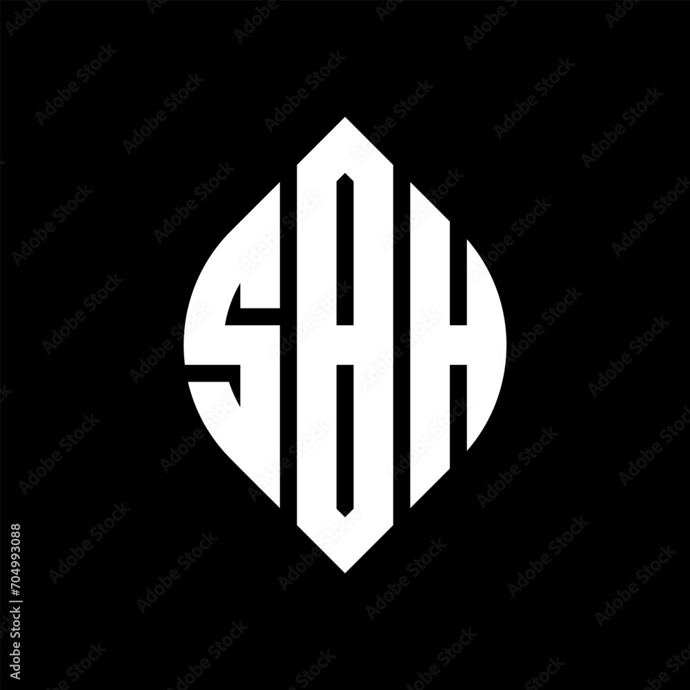 SBH circle letter logo design with circle and ellipse shape. SBH ellipse letters with typographic style. The three initials form a circle logo. SBH circle emblem abstract monogram letter mark vector. SBH circle letter logo design with circle and ellipse shape. SBH ellipse letters with typographic style. The three initials form a circle logo. SBH circle emblem abstract monogram letter mark vector.