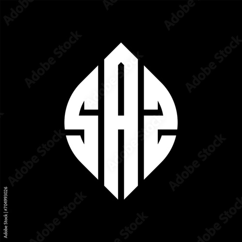 SAZ letter logo design with polygon shape. SAZ polygon and cube shape logo design. SAZ hexagon vector logo template white and black colors. SAZ monogram, business and real estate logo.