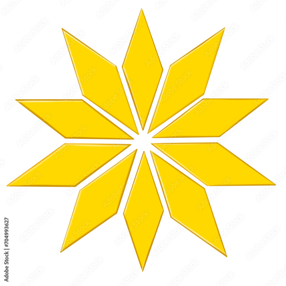 abstract yellow star on transparent background abstract yellow star on transparent background