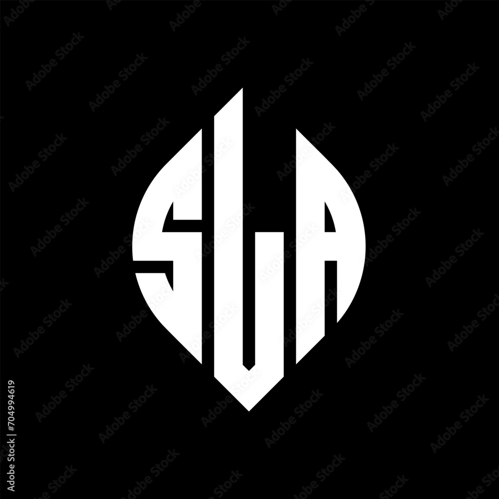 SLA circle letter logo design with circle and ellipse shape. SLA ellipse letters with typographic style. The three initials form a circle logo. SLA circle emblem abstract monogram letter mark vector. SLA circle letter logo design with circle and ellipse shape. SLA ellipse letters with typographic style. The three initials form a circle logo. SLA circle emblem abstract monogram letter mark vector.