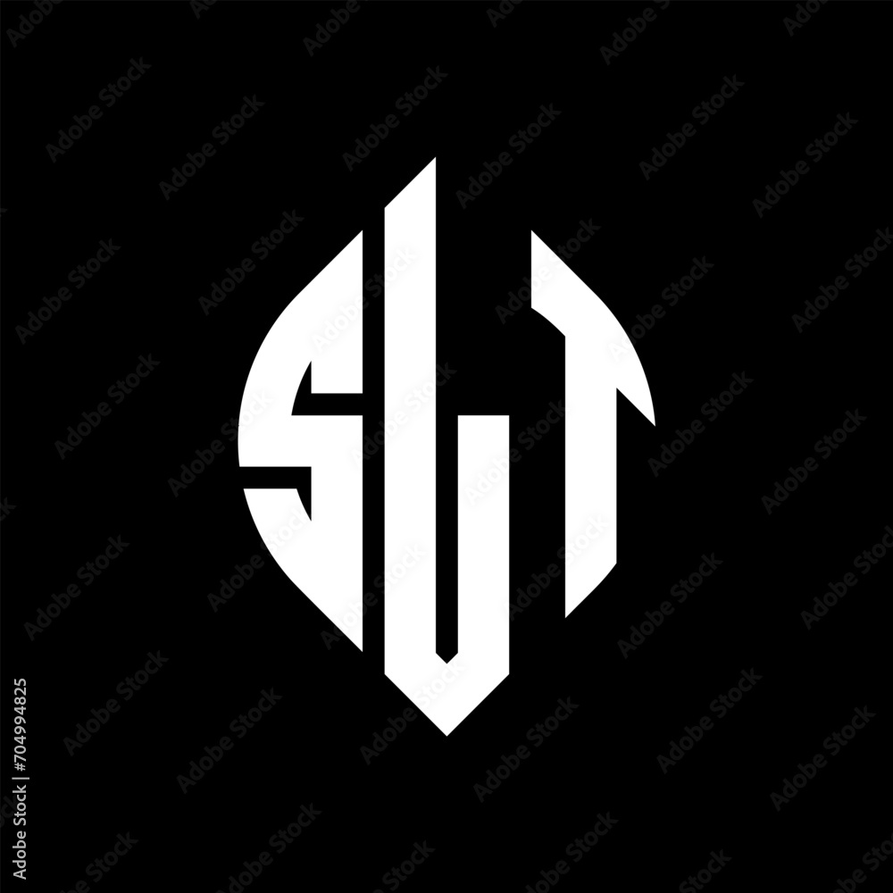 SLT circle letter logo design with circle and ellipse shape. SLT ellipse letters with typographic style. The three initials form a circle logo. SLT circle emblem abstract monogram letter mark vector. SLT circle letter logo design with circle and ellipse shape. SLT ellipse letters with typographic style. The three initials form a circle logo. SLT circle emblem abstract monogram letter mark vector.