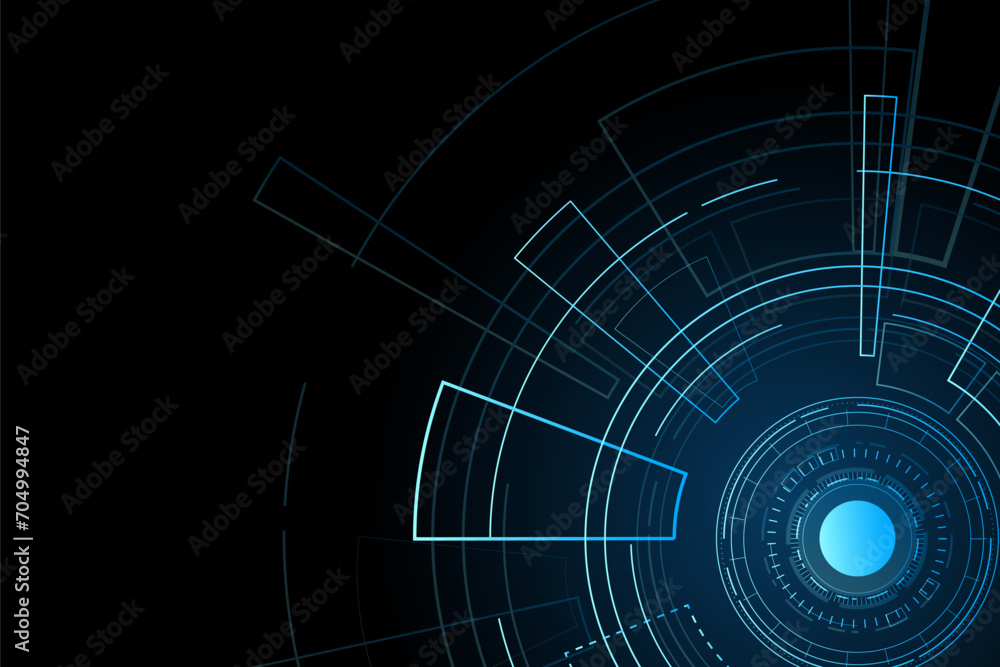 Obraz premium Sci fi futuristic user interface, HUD, Technology abstract background , Vector illustration. 