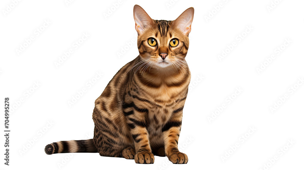 Bengal cat isolated on a transparent background Bengal cat isolated on a transparent background