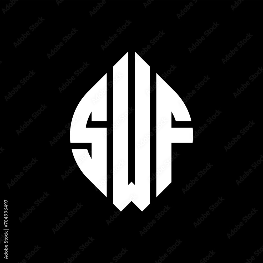 SWF circle letter logo design with circle and ellipse shape. SWF ellipse letters with typographic style. The three initials form a circle logo. SWF circle emblem abstract monogram letter mark vector. SWF circle letter logo design with circle and ellipse shape. SWF ellipse letters with typographic style. The three initials form a circle logo. SWF circle emblem abstract monogram letter mark vector.