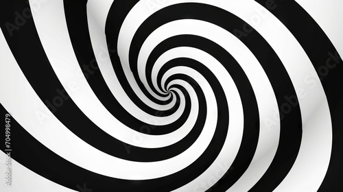 Hypnotic Spiral Tunnel with Black and White Lines AI Generated © Alex