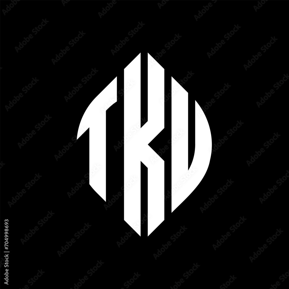 TKU circle letter logo design with circle and ellipse shape. TKU ellipse letters with typographic style. The three initials form a circle logo. TKU circle emblem abstract monogram letter mark vector. TKU circle letter logo design with circle and ellipse shape. TKU ellipse letters with typographic style. The three initials form a circle logo. TKU circle emblem abstract monogram letter mark vector.