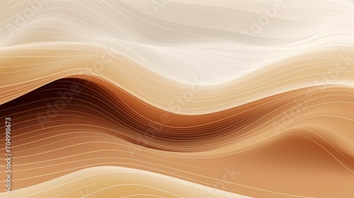 Abstract Organic Lines Panorama Wallpaper Background AI Generated