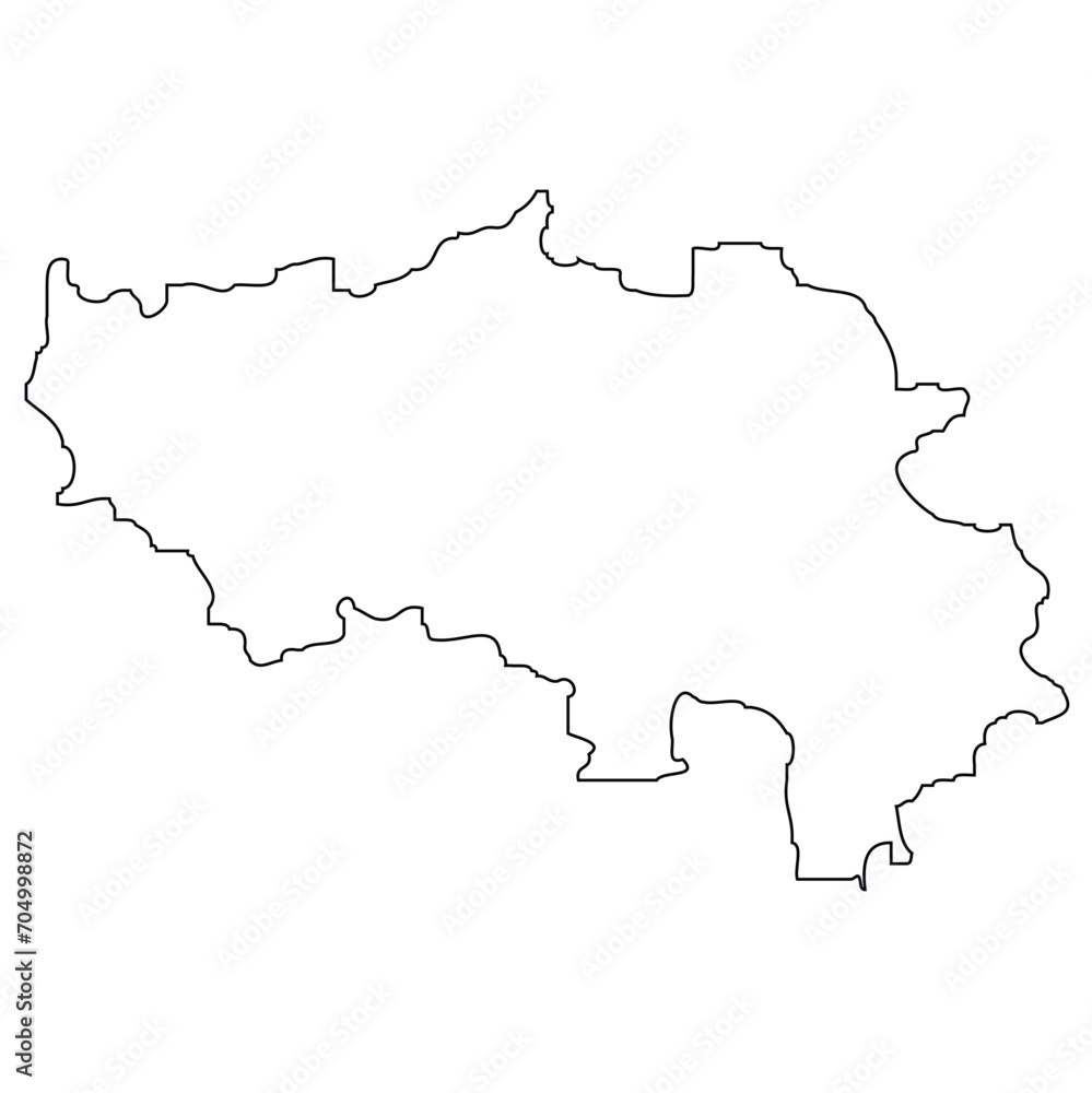 Liege - map of the region of the country Belgium