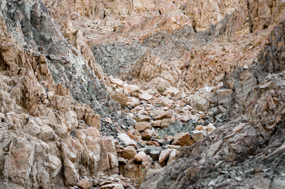 stone blockage in the mountains