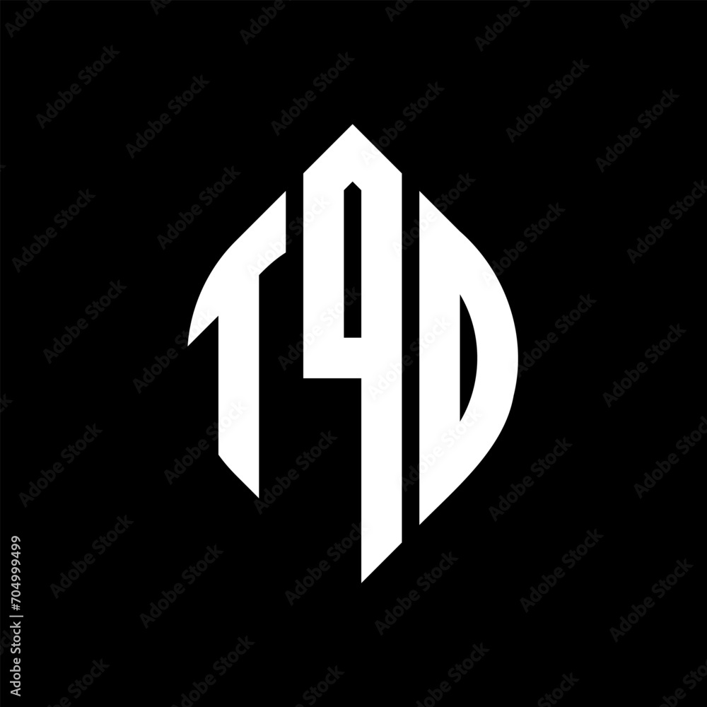 TQD circle letter logo design with circle and ellipse shape. TQD ellipse letters with typographic style. The three initials form a circle logo. TQD circle emblem abstract monogram letter mark vector. TQD circle letter logo design with circle and ellipse shape. TQD ellipse letters with typographic style. The three initials form a circle logo. TQD circle emblem abstract monogram letter mark vector.