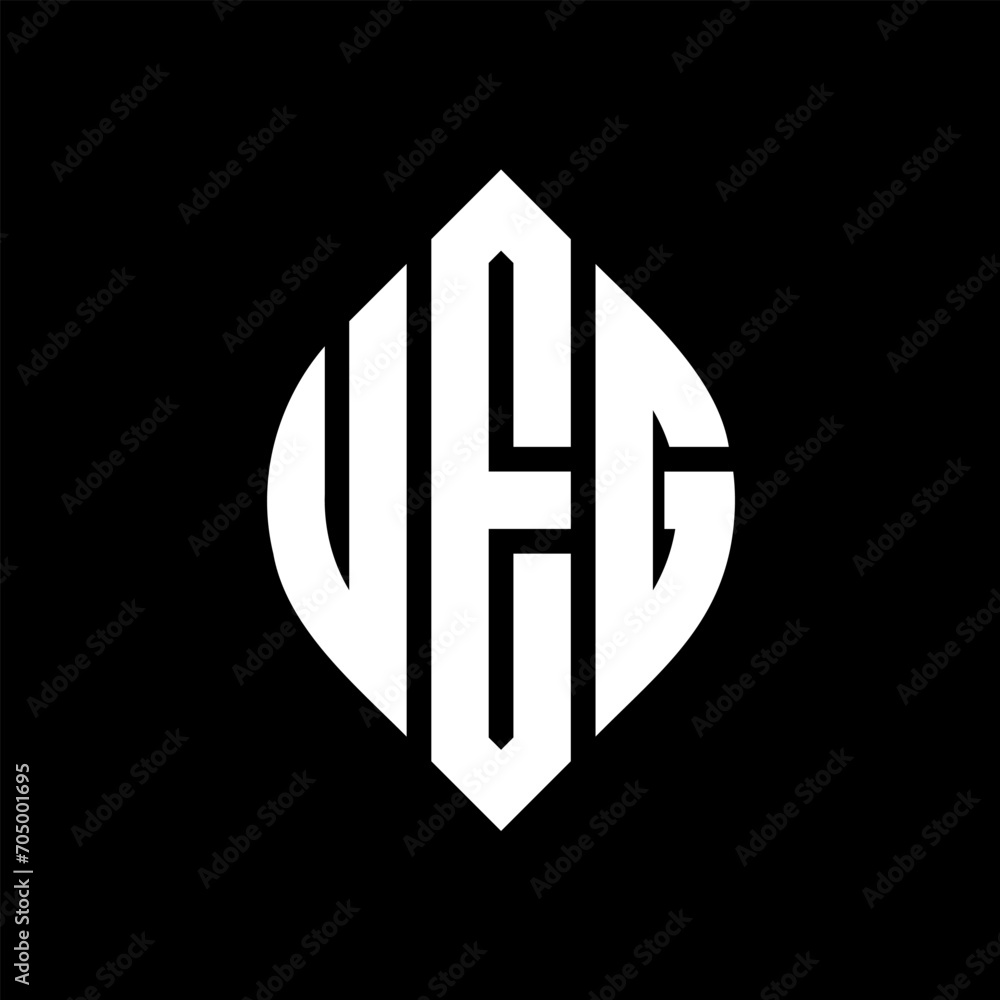 UEG circle letter logo design with circle and ellipse shape. UEG ellipse letters with typographic style. The three initials form a circle logo. UEG circle emblem abstract monogram letter mark vector. UEG circle letter logo design with circle and ellipse shape. UEG ellipse letters with typographic style. The three initials form a circle logo. UEG circle emblem abstract monogram letter mark vector.
