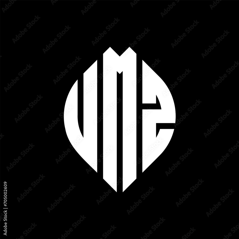 UMZ circle letter logo design with circle and ellipse shape. UMZ ellipse letters with typographic style. The three initials form a circle logo. UMZ circle emblem abstract monogram letter mark vector. UMZ circle letter logo design with circle and ellipse shape. UMZ ellipse letters with typographic style. The three initials form a circle logo. UMZ circle emblem abstract monogram letter mark vector.