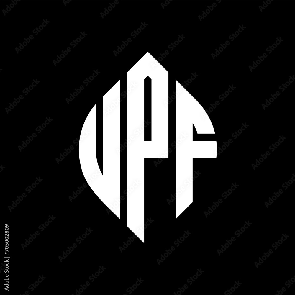 UPF circle letter logo design with circle and ellipse shape. UPF ellipse letters with typographic style. The three initials form a circle logo. UPF circle emblem abstract monogram letter mark vector. UPF circle letter logo design with circle and ellipse shape. UPF ellipse letters with typographic style. The three initials form a circle logo. UPF circle emblem abstract monogram letter mark vector.