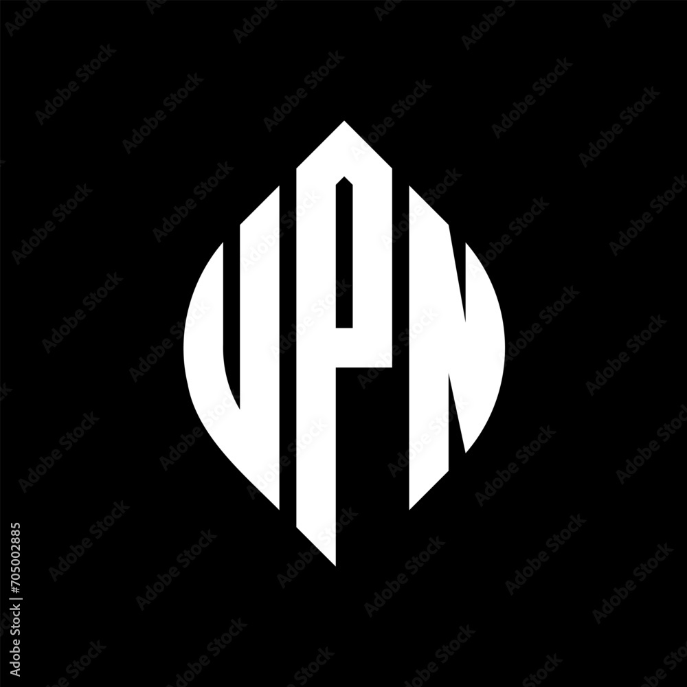 UPN circle letter logo design with circle and ellipse shape. UPN ellipse letters with typographic style. The three initials form a circle logo. UPN circle emblem abstract monogram letter mark vector. UPN circle letter logo design with circle and ellipse shape. UPN ellipse letters with typographic style. The three initials form a circle logo. UPN circle emblem abstract monogram letter mark vector.