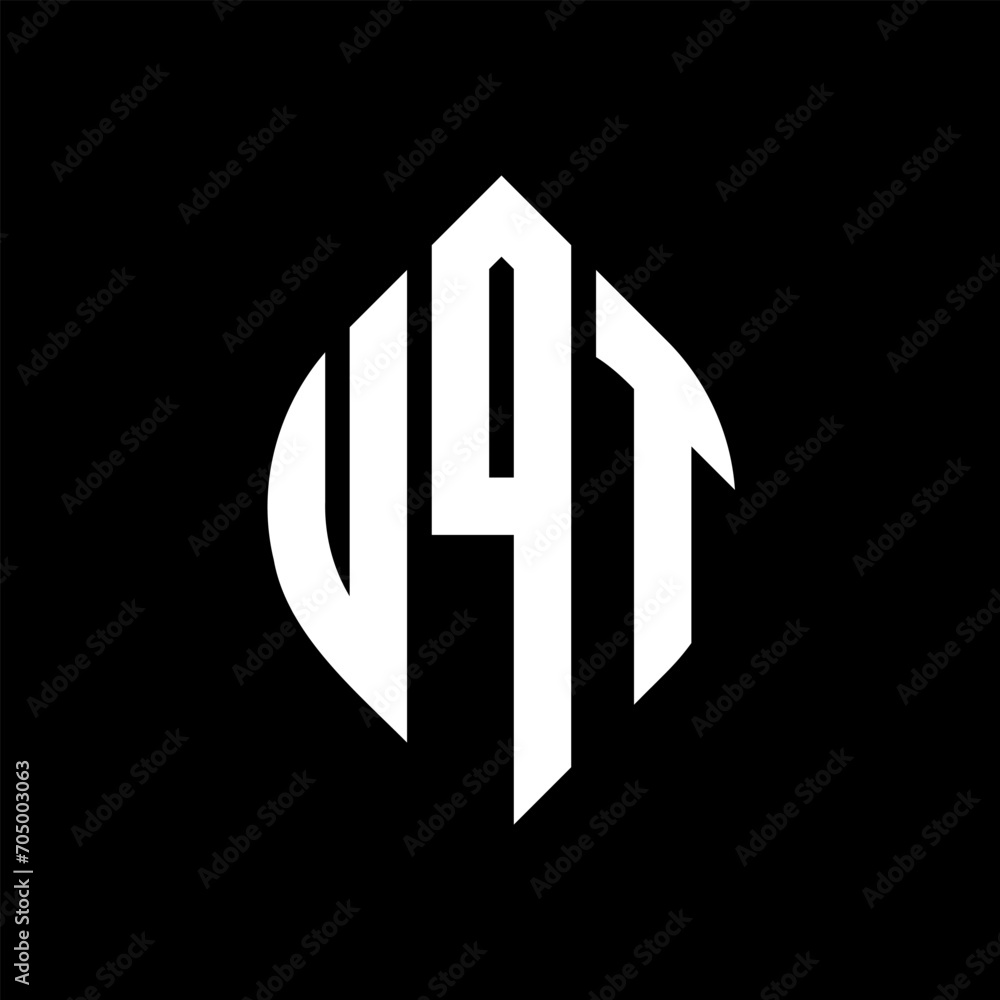UQT circle letter logo design with circle and ellipse shape. UQT ellipse letters with typographic style. The three initials form a circle logo. UQT circle emblem abstract monogram letter mark vector. UQT circle letter logo design with circle and ellipse shape. UQT ellipse letters with typographic style. The three initials form a circle logo. UQT circle emblem abstract monogram letter mark vector.