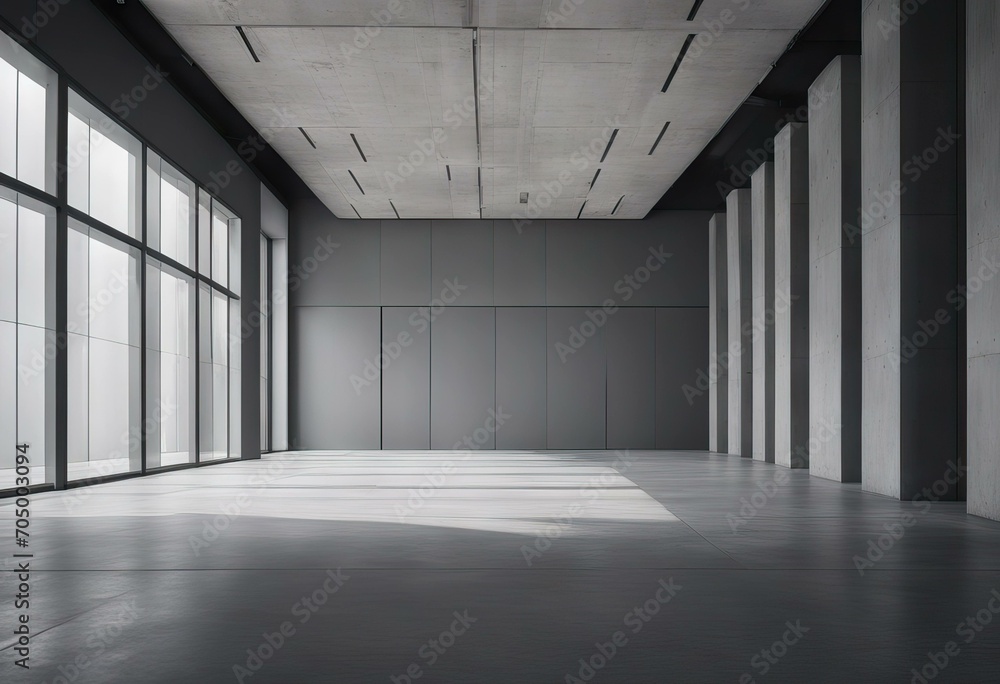 Empty concrete floor and gray wall stock photoModern City Backgrounds Building Exterior