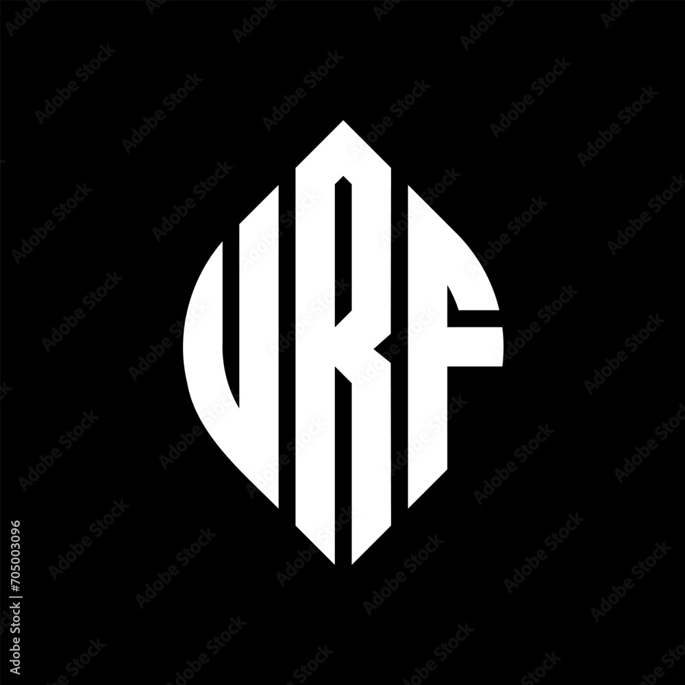 URF circle letter logo design with circle and ellipse shape. URF ellipse letters with typographic style. The three initials form a circle logo. URF circle emblem abstract monogram letter mark vector. URF circle letter logo design with circle and ellipse shape. URF ellipse letters with typographic style. The three initials form a circle logo. URF circle emblem abstract monogram letter mark vector.