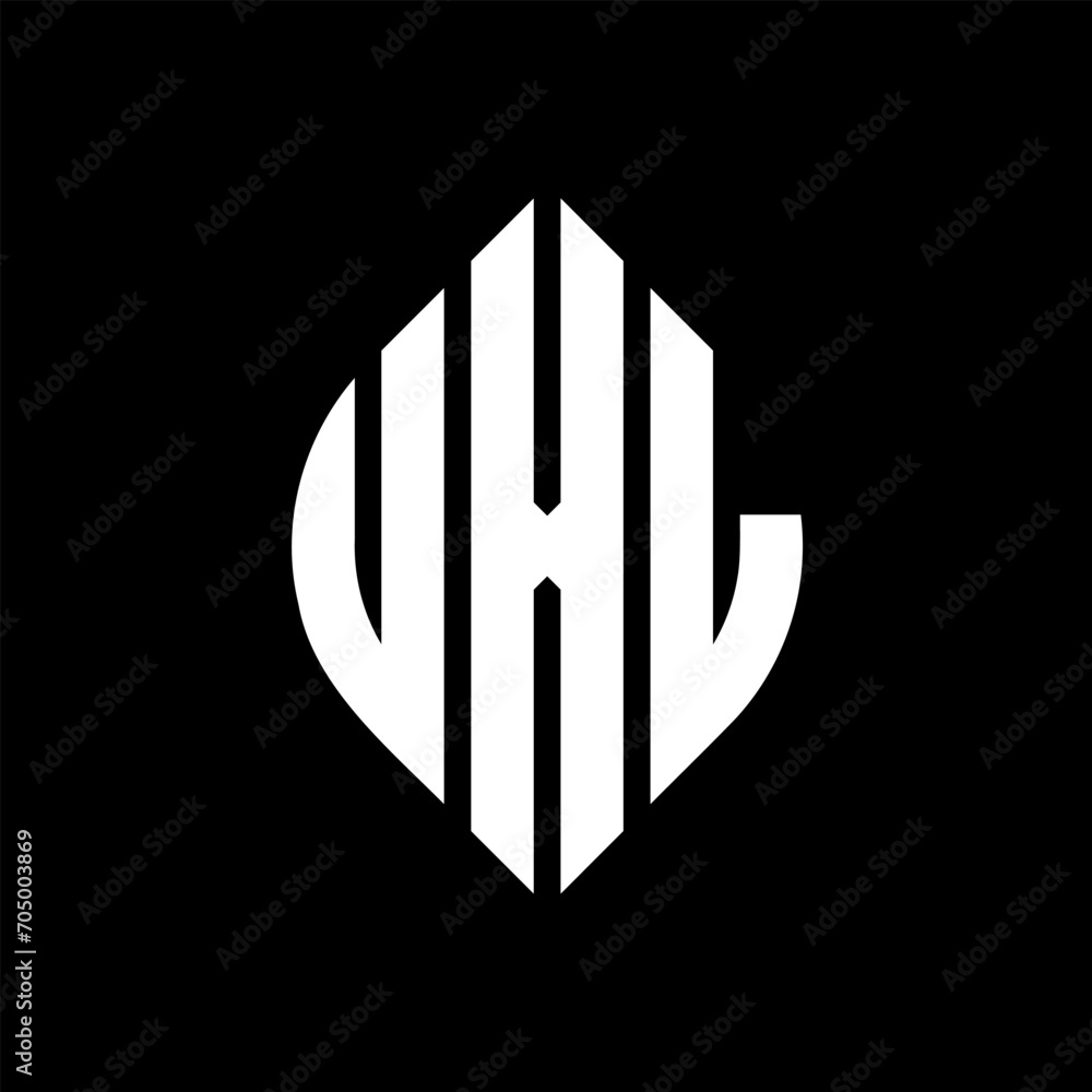 UXL circle letter logo design with circle and ellipse shape. UXL ellipse letters with typographic style. The three initials form a circle logo. UXL circle emblem abstract monogram letter mark vector. UXL circle letter logo design with circle and ellipse shape. UXL ellipse letters with typographic style. The three initials form a circle logo. UXL circle emblem abstract monogram letter mark vector.