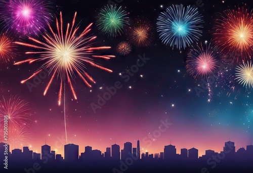 A cute and simple sky frame with refreshing and bright colors that raises fireworks stock illustrationBackgrounds Celebration Border Frame Firework Explosive Material Firework