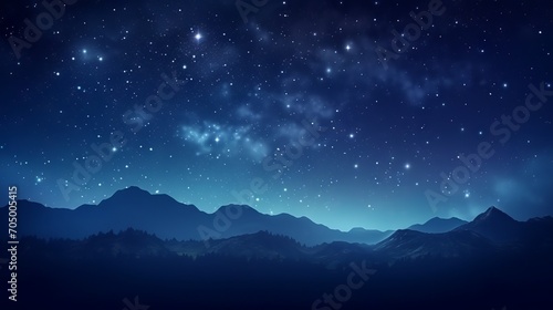 Starry Night Sky Background AI Generated