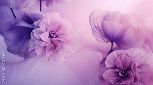Vibrant Purple Background with Complex Shapes and Spring Blossom AI Generated © Alex