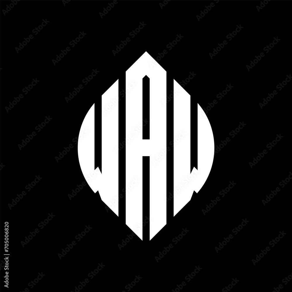 WAW circle letter logo design with circle and ellipse shape. WAW ellipse letters with typographic style. The three initials form a circle logo. WAW circle emblem abstract monogram letter mark vector. WAW circle letter logo design with circle and ellipse shape. WAW ellipse letters with typographic style. The three initials form a circle logo. WAW circle emblem abstract monogram letter mark vector.