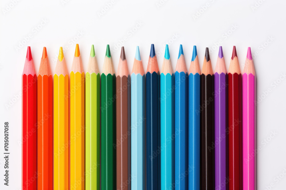 Color pencils isolated on white background. Back to school concept. Color pencils isolated on white background. Back to school concept.