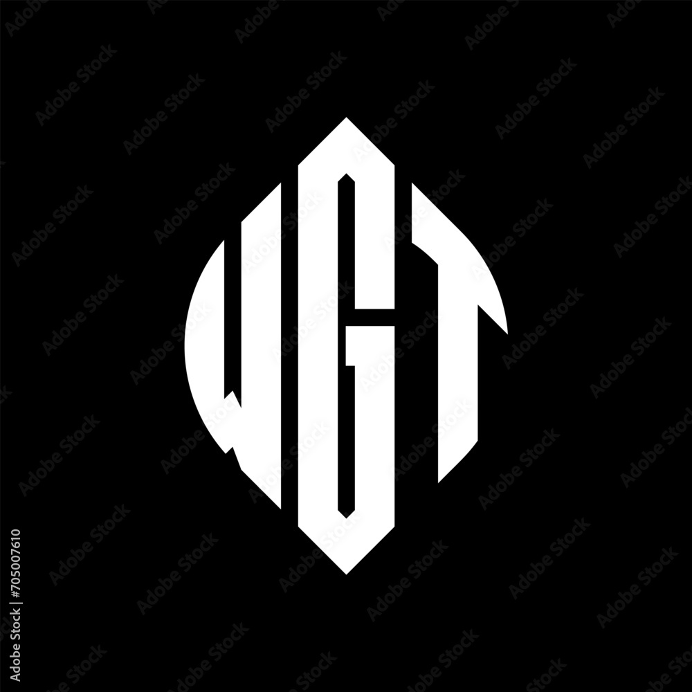 WGT circle letter logo design with circle and ellipse shape. WGT ellipse letters with typographic style. The three initials form a circle logo. WGT circle emblem abstract monogram letter mark vector. WGT circle letter logo design with circle and ellipse shape. WGT ellipse letters with typographic style. The three initials form a circle logo. WGT circle emblem abstract monogram letter mark vector.